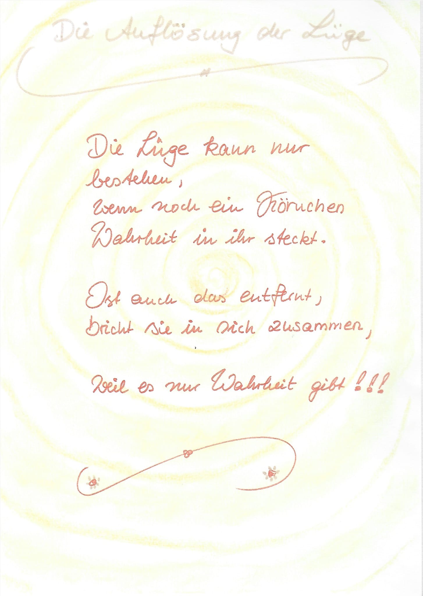 Auflösung der Lüge