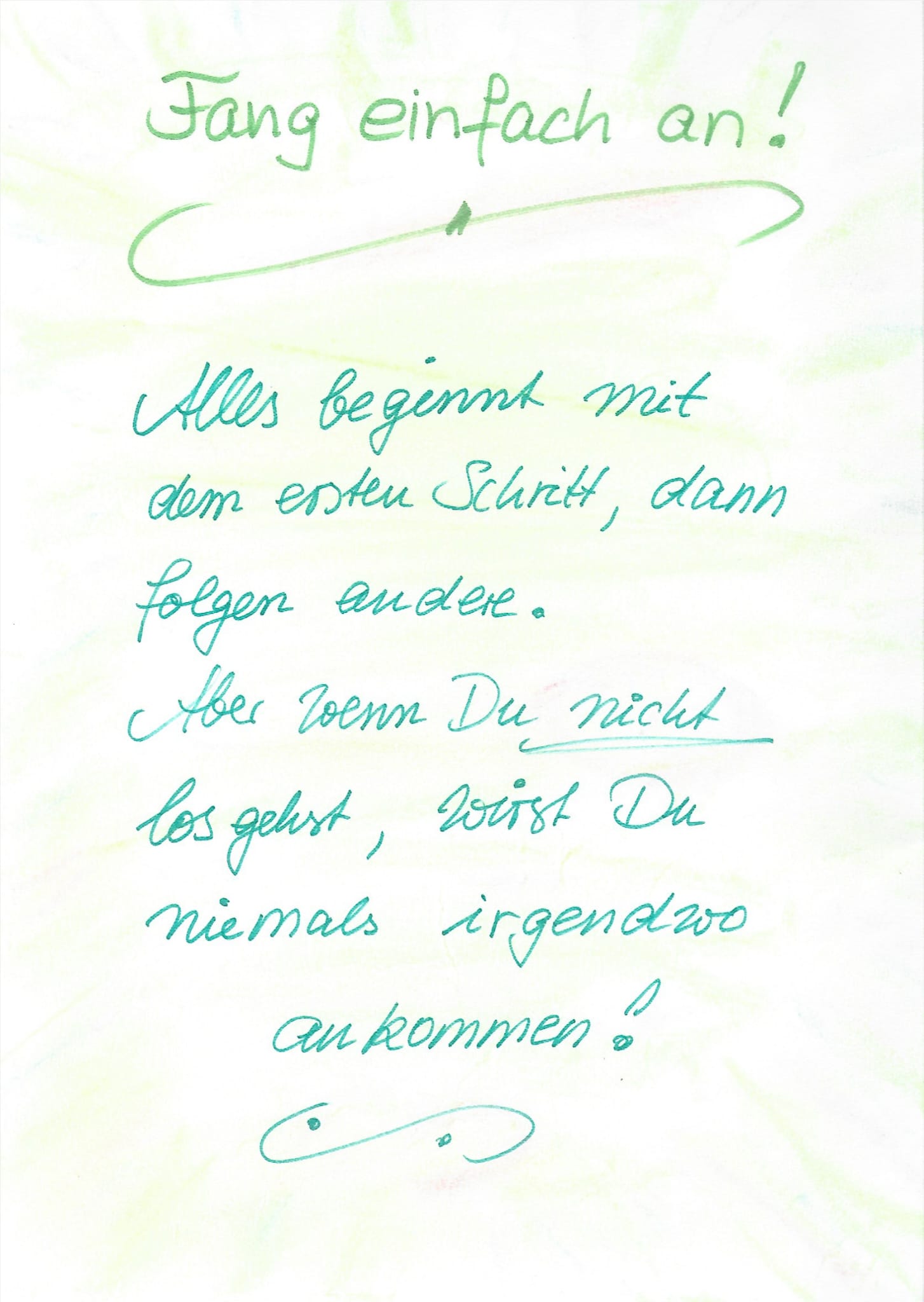 Fang einfach an